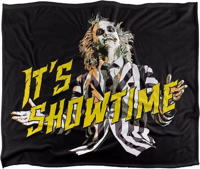 Warner Bros. Beetlejuice Showtime Silky Touch Super Soft Fleece Throw Blanket, Multicolour, W/D/H: 91.44 x 91.44 x 1.47 cm – 6