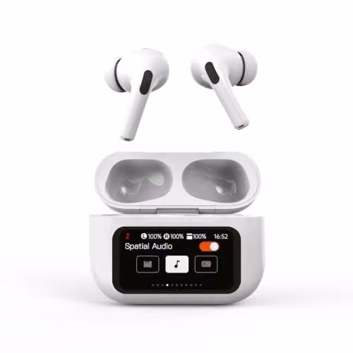 RED5 ANC EB10 Wireless Earbuds with Touch Screen Charging Case, White