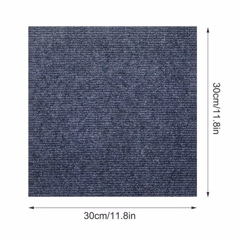 FLAVORA Grey Polypropylene Carpet Tiles Patchwork, 20 Pieces – 1