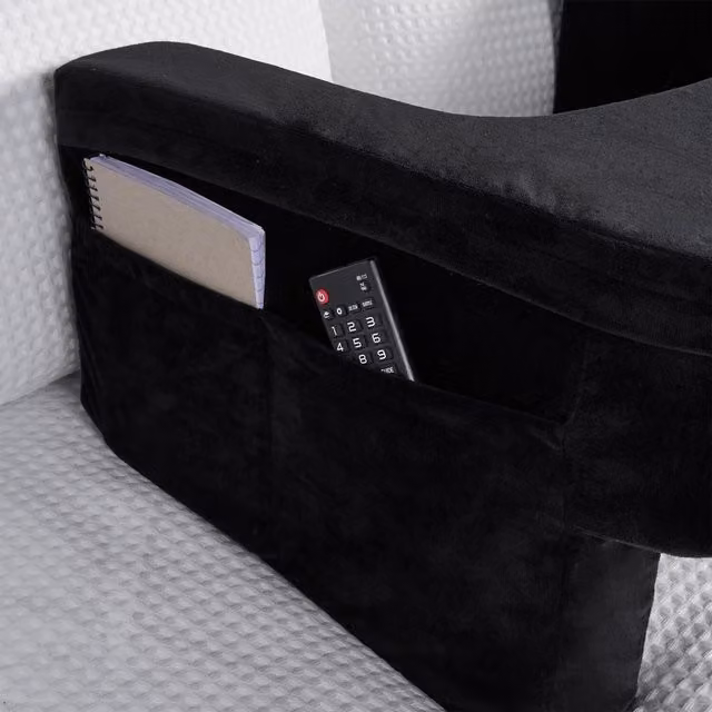 OHS Leopard Print Gaming Desk Lap Pillow in Black