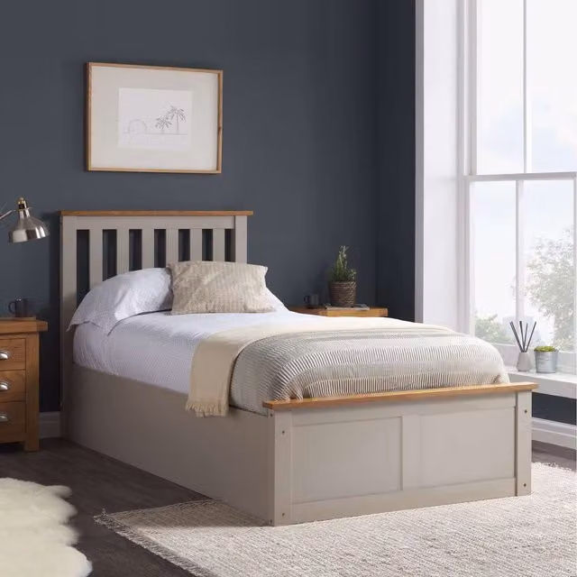Birlea Phoenix Ottoman Bed in Pearl Grey, Single (90 x 190 cm)
