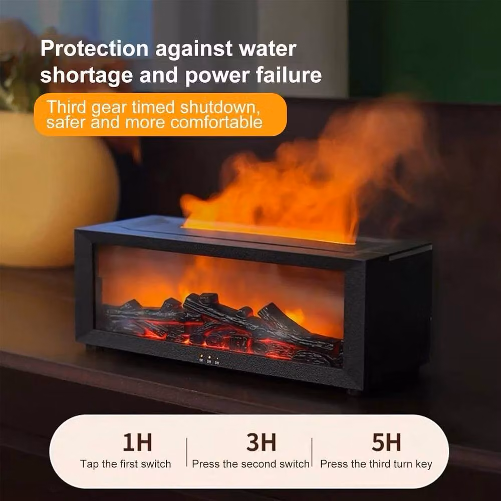 SPETLEK Essential Oil Flame Effect Aroma Diffuser in Black and Multicolour – 5