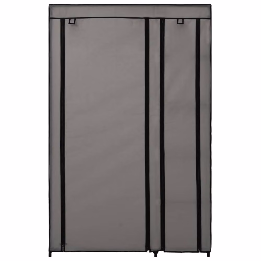 Berkfield Home Grey Fabric Folding Wardrobe W/D/H: 110 x 45 x 175 cm – 3