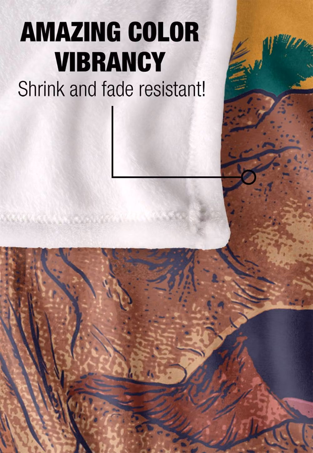 Universal Jurassic Park Jungle Silky Touch Super Soft Fluffy Throw Blanket in White and Multicolour, W: 152 cm, D: 127 cm – 4