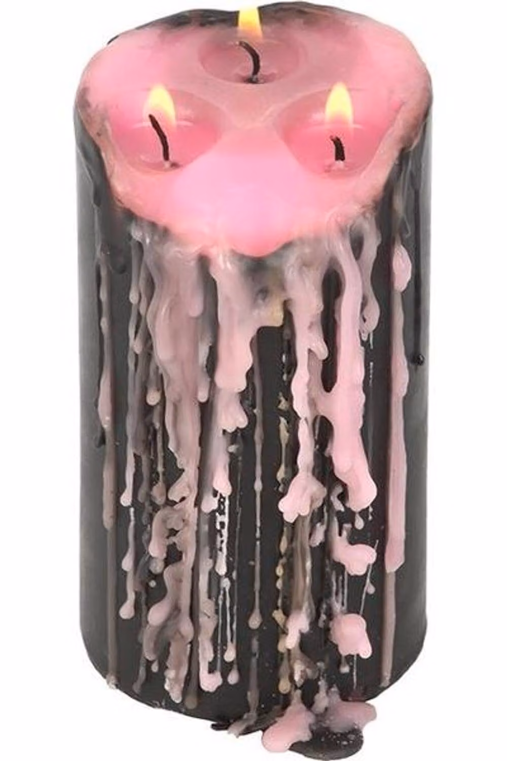 Something Different Wholesale Large Pink Vampire Tears Pillar Wax Candle in Black – 3