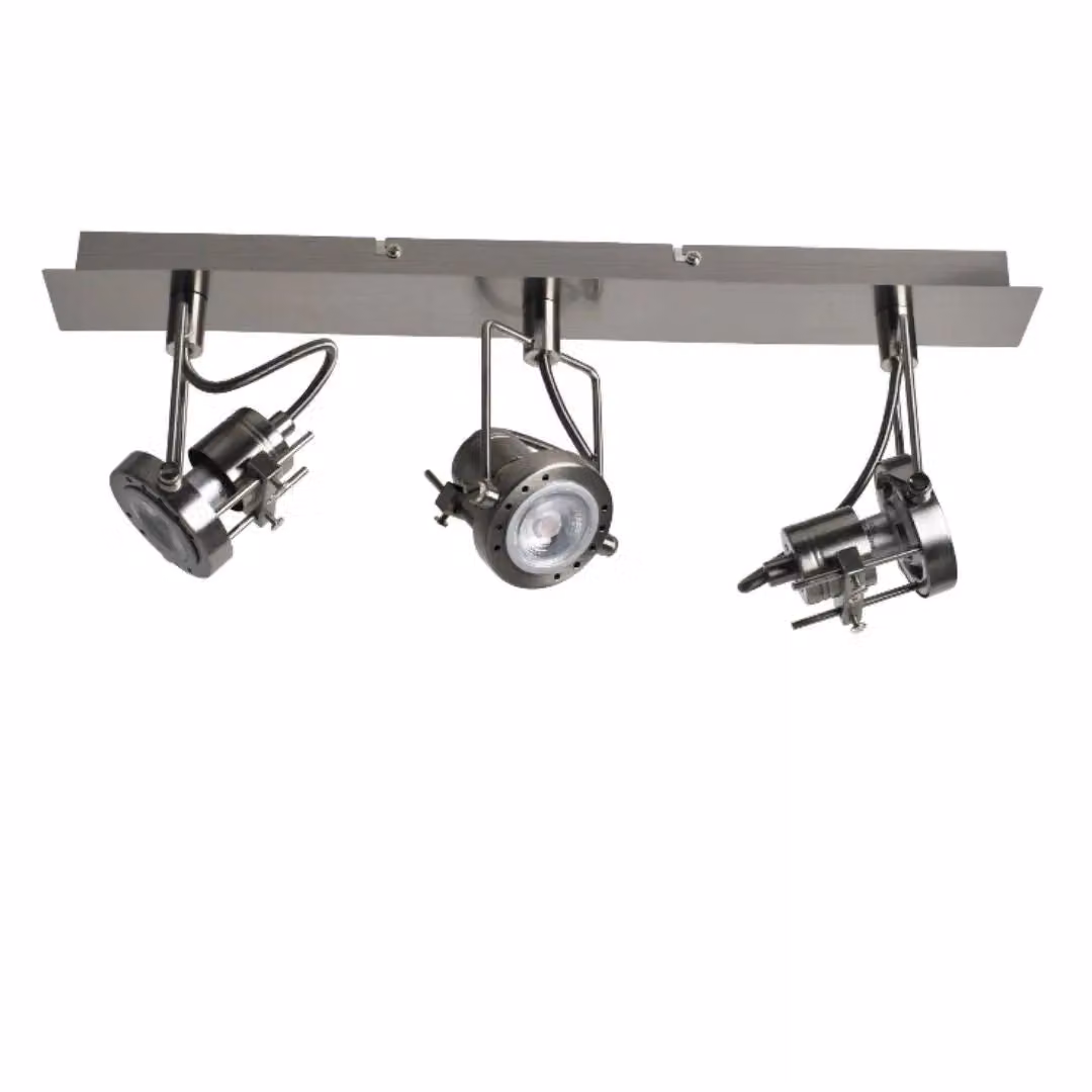 Pagazzi Sage 3 Light Ceiling Spotlight Bar in Silver Satin Nickel
