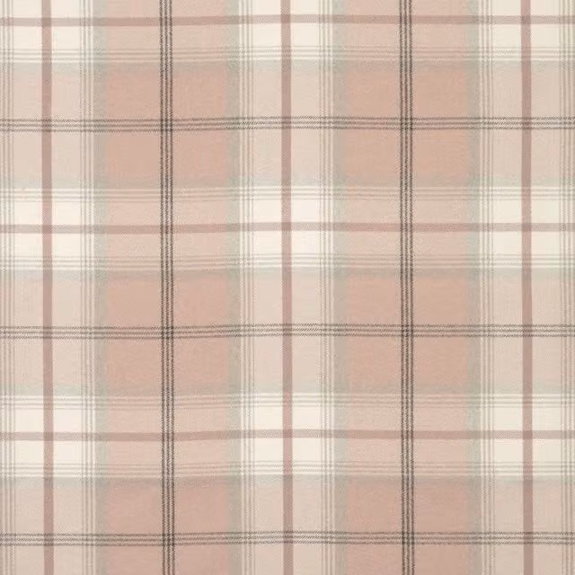 Terrys Balmoral Checked Rustic Fabric Cushion in Blush Pink, Blue, Green, Beige and Brown