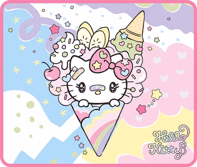Konix Hello Kitty Ice Cream Mouse Pad in Pink and Multicolour