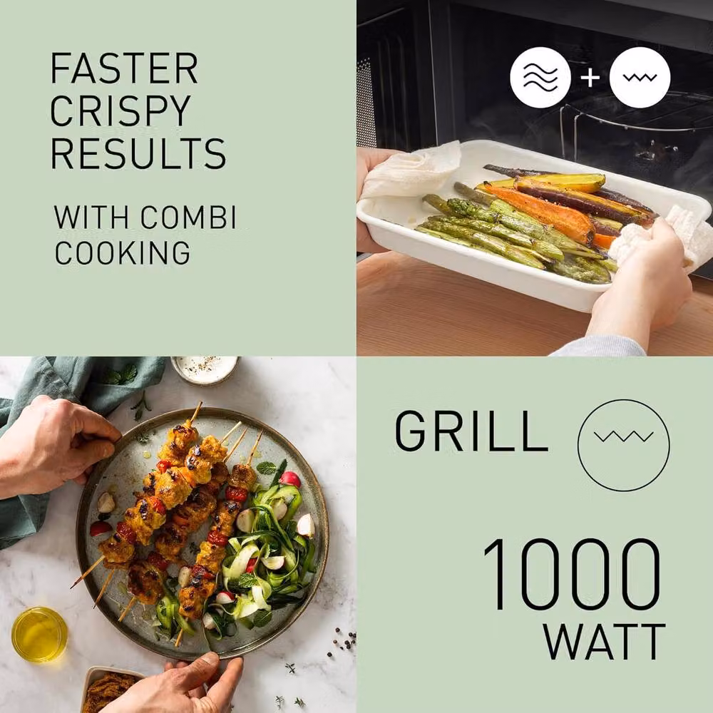 Panasonic 20L 1000W Microwave Combi Oven and Grill with LED Display in Silver – 5