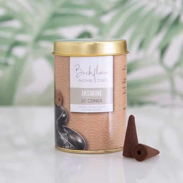 Elements Home Fragrance Jasmine Jumbo Backflow Cones, 6 Tins, Brown
