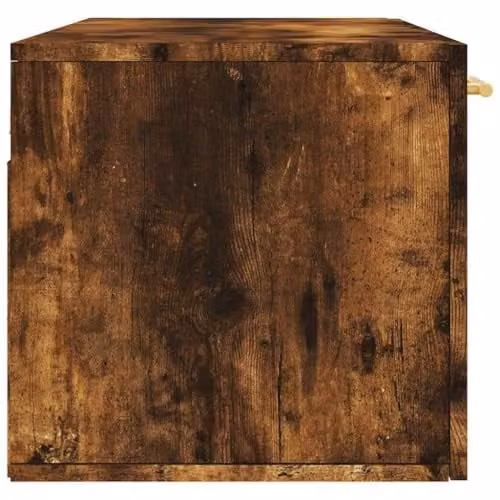 vidaXL Wall Cabinet in Smoked Oak, W: 100 cm, D: 36.5 cm, H: 35 cm – 4