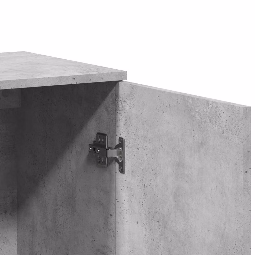Berkfield Home Modern Sideboard in Concrete Grey, W/D/H: 79 x 38 x 80 cm – 4