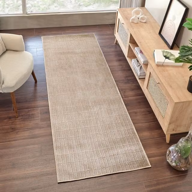 Livabliss PNW Home Cascade Modern High Pile Living and Dining Rug in Ivory Brown, W: 160 cm, L: 215 cm