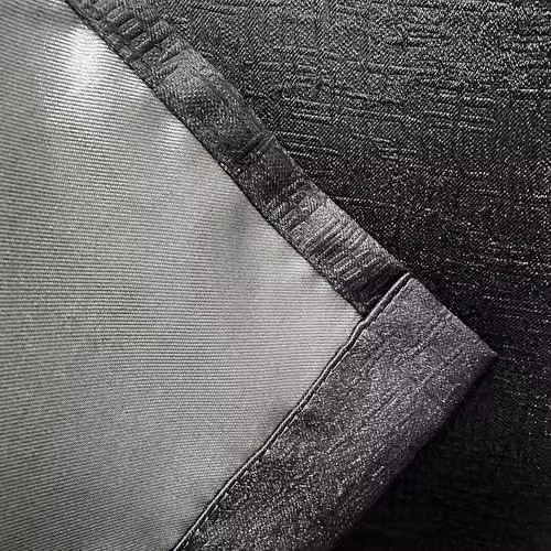 Enhanced Living Black Plain Textured Thermal Eyelet Curtains, W: 117 cm, D: 229 cm – 3