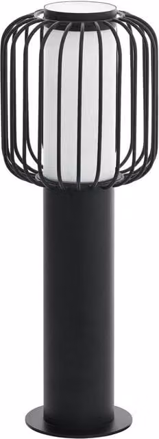Loops Black Steel IP44 Outdoor Pedestal Light for Garden and Gates with E27 Bulb Compatibility – 1
