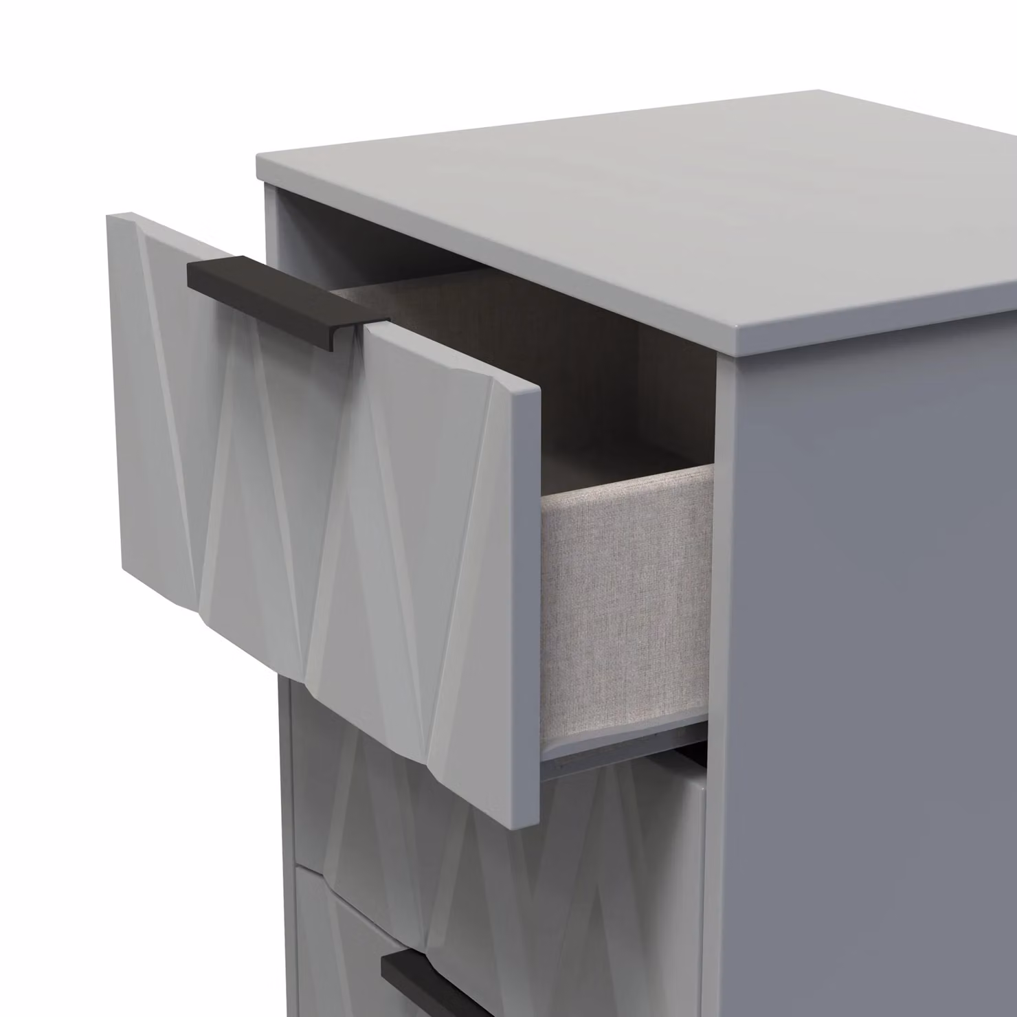 Ready Assembled 2 U Washington 5 Drawer Tall Bedside Chest in Grey – 3