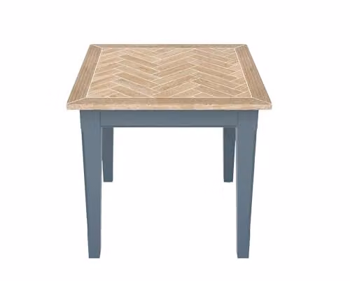 baumhaus Signature Blue Square Wood Dining Table W/D/H: 80 x 80 x 76 cm