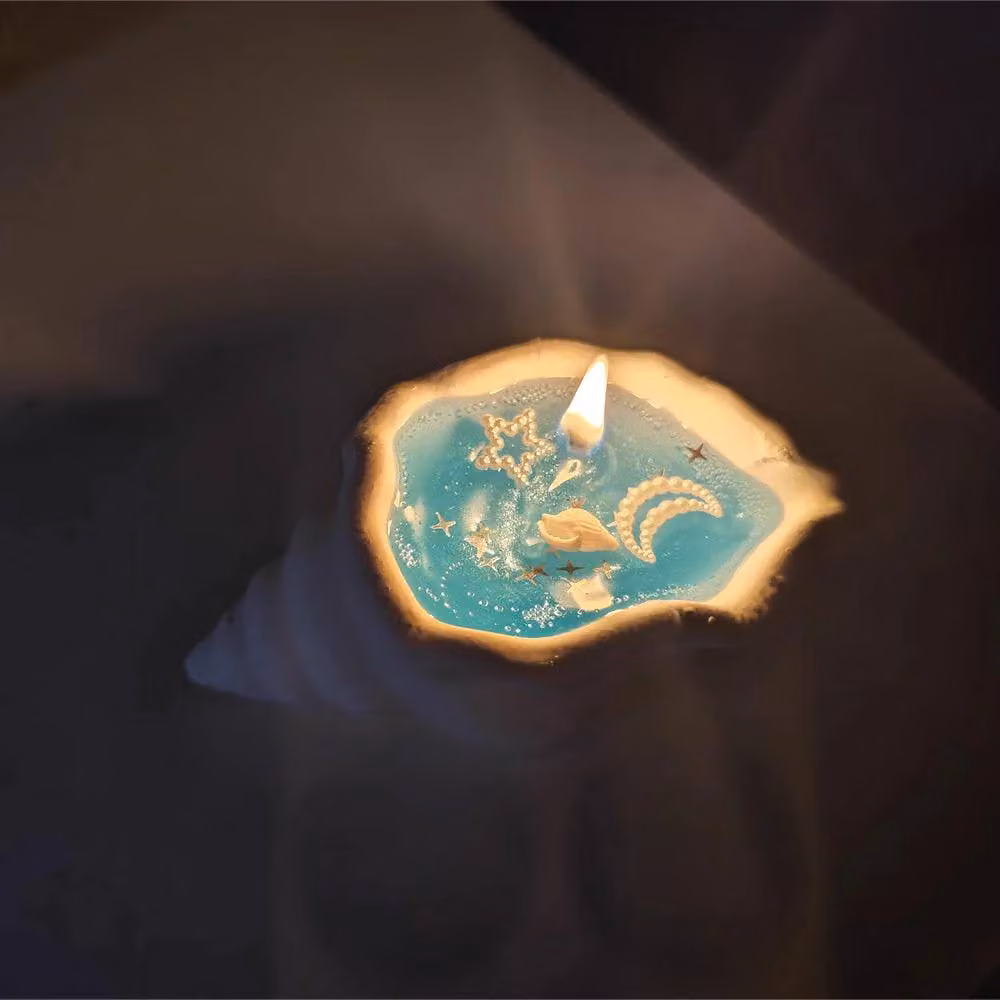 Voltico Blue Seashell Shaped Jelly Wax Scented Candle – 2