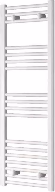 Bathroom Kingdom Capo Electric Straight Heated Towel Rail, White, W: 400 mm, H: 1200 mm