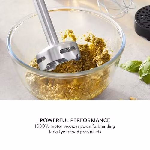 Sur La Table Core Digital 5-in-1 Hand Blender with 5 Attachments, 1000W, Black SLT12010BLK – 4