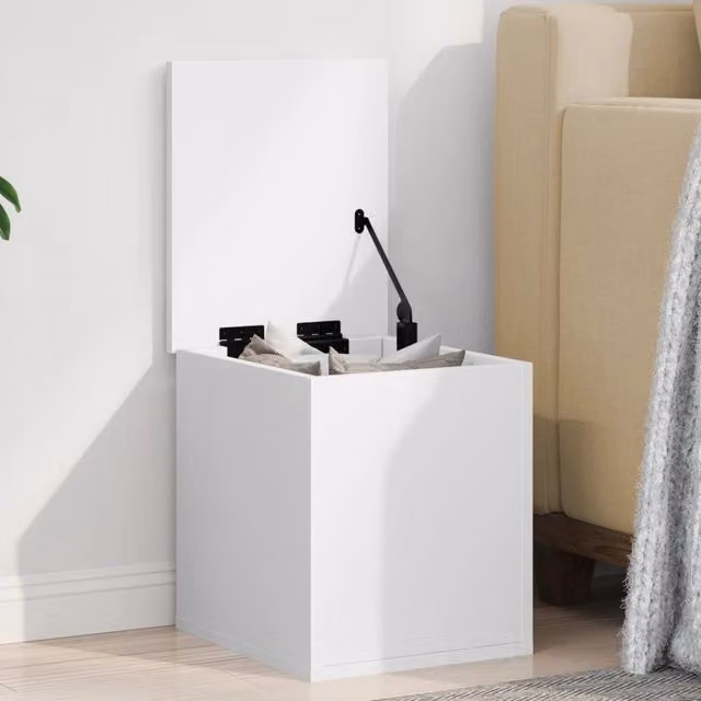 Berkfield Home White MDF Storage Box W/D/H: 30 x 35 x 35 cm