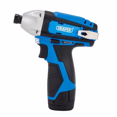 Draper 70332 12V Impact Driver with 1/4" Hex, 1.5Ah Battery and Fast Charger, Blue and Multicolour – 2