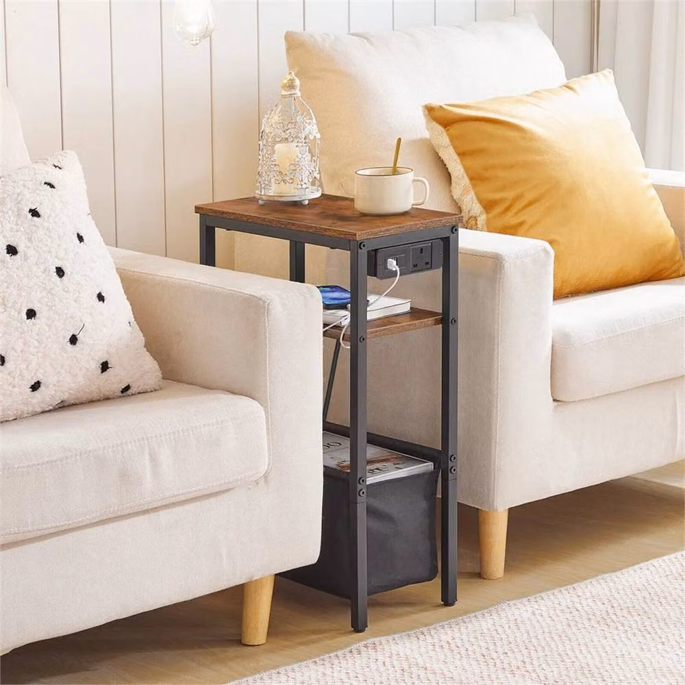 FORGEVIO Brown Industrial Bedside Table, W/D/H: 40 x 20 x 60 cm – 3