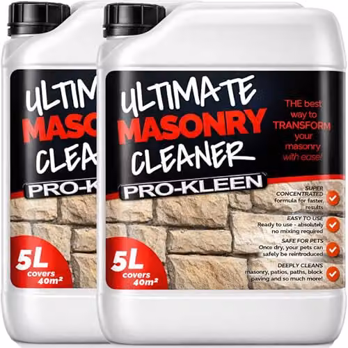 ProKleen Ultimate Masonry Cleaner, 2 x 5L Concentrated Formula, Clear – 6
