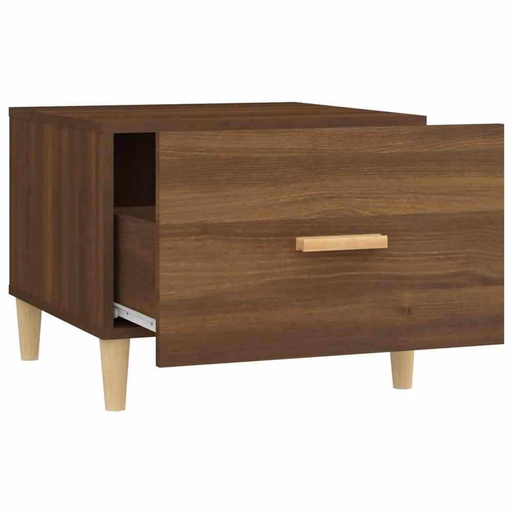 Berkfield Home Brown Oak Coffee Table, W/D/H: 50 x 50 x 40 cm – 4