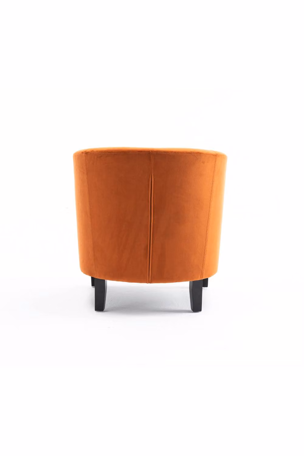 Home Source Modern Velvet Fabric Tub Chair in Orange with Solid Wood Frame, W/D/H: 73 x 66 x 69 cm – 3