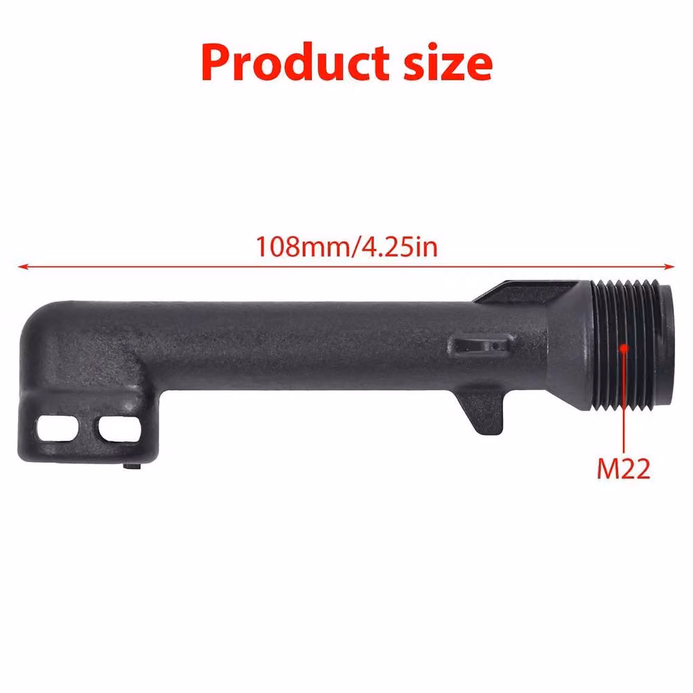 NESTLUNE K2 Pressure Washer Elbow Outlet Pipe with M22 Connector, Black – 2