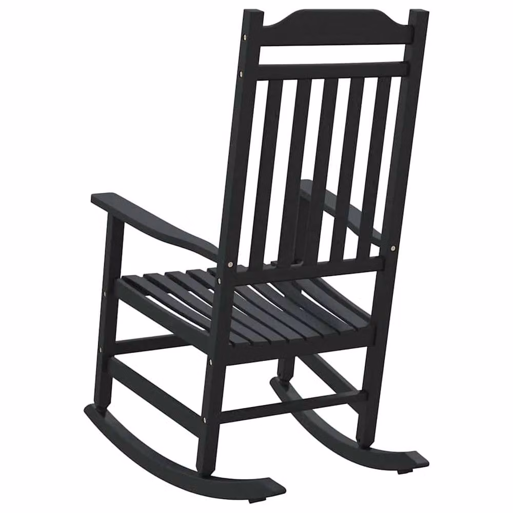Berkfield Home Garden Black UV-Resistant Rocking Chair with Armrests, W/D/H: 65 x 84 x 114 cm – 6