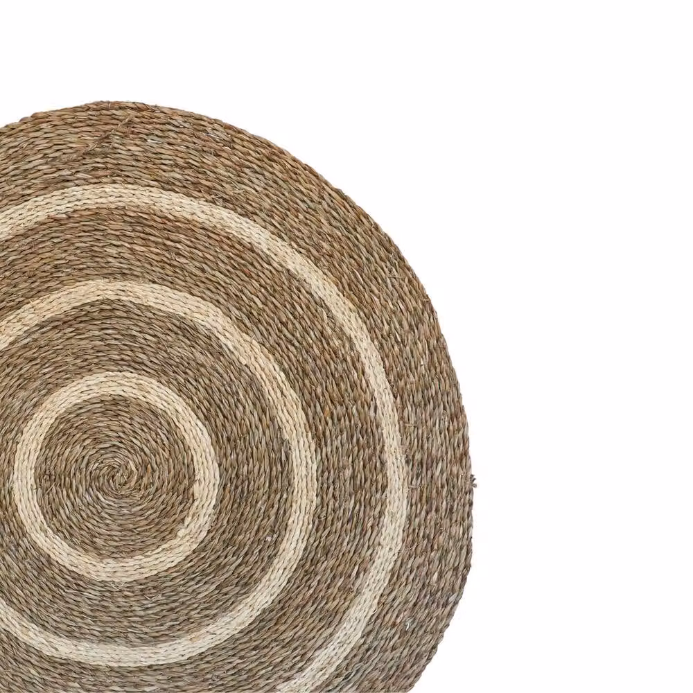 Ivyline Natural Seagrass Spiral Round Mat, Diameter: 90 cm – 3