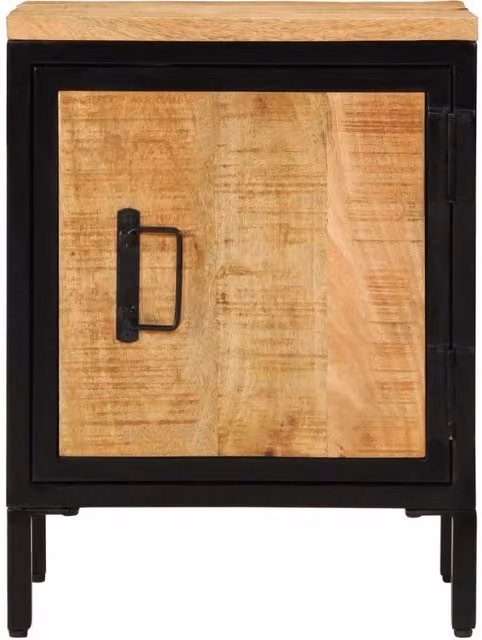 Berkfield Home Beautiful Bed Cabinet in Brown Solid Mango Wood, W/D/H: 40 x 30 x 52.5 cm – 1