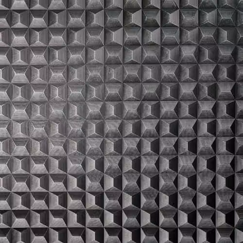 Vymura Romero 3D Geo Italian Heavyweight Vinyl Wallpaper, Black, Abstract Geometric Modern Design, Scrubbable