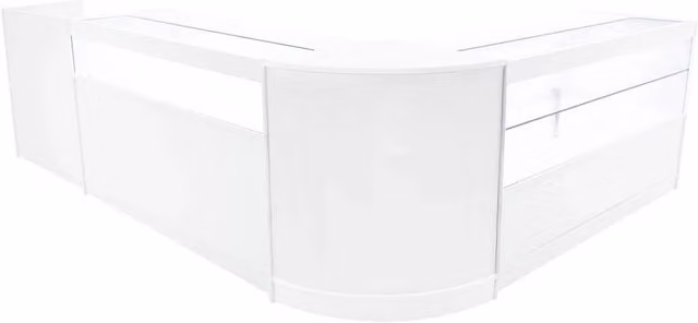 Monstershop Gravity LED Shop Counter Set B1500, C1500, TB60 & CM60 in White