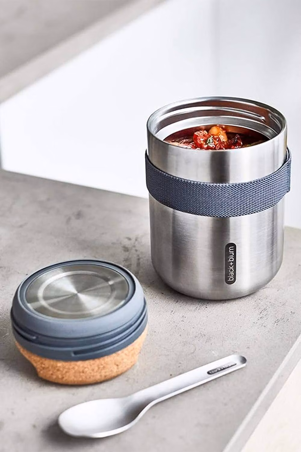 Black + Blum Insulated Stainless Steel Thermo Pot, 450 ml, Grey – 3