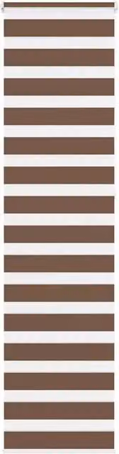 Berkfield Home Brown Zebra Blind with Polyester Fabric, W: 55 cm, H: 230 cm – 1