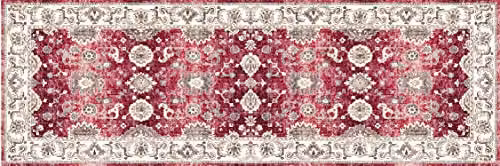 Bruce Starke Silk Road Collection Jasru Red Vintage Washable Non-Slip Rug W/D: 180 x 60 cm – 1