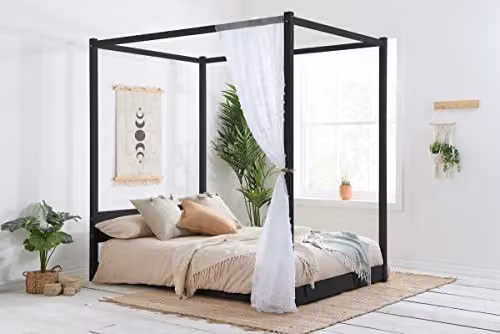 Birlea Darwin Four Poster Double Bed in Black Metal – 1