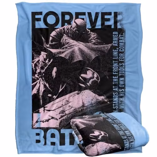 LOGOVISION Batman Forever Silky Touch Super Soft Fleece Throw Blanket, Multicolour, W: 152.4 cm x L: 152.4 cm