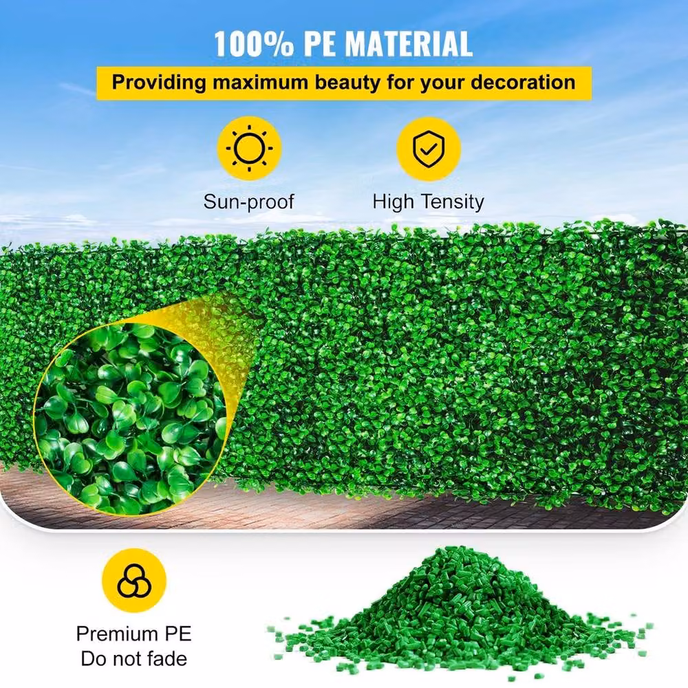 NESTLUNE Artificial Boxwood Hedge Wall Decor Panels, Green, W/D/H: 100 x 100 x 24 cm – 4
