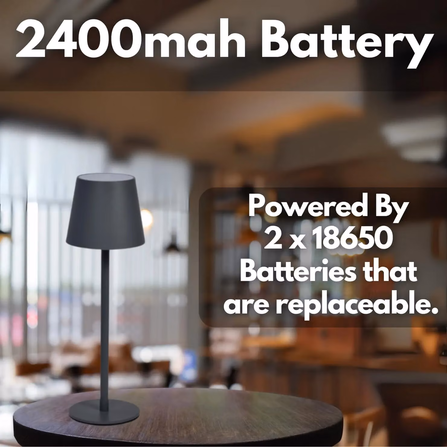 Marco Paul Rechargeable LED Table Lamp in Grey with Dimmable Warm White Light – 5