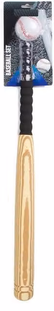 UMKYTOYS Soft Grip Baseball Bat and Ball Set in Multicolour, Brown and White