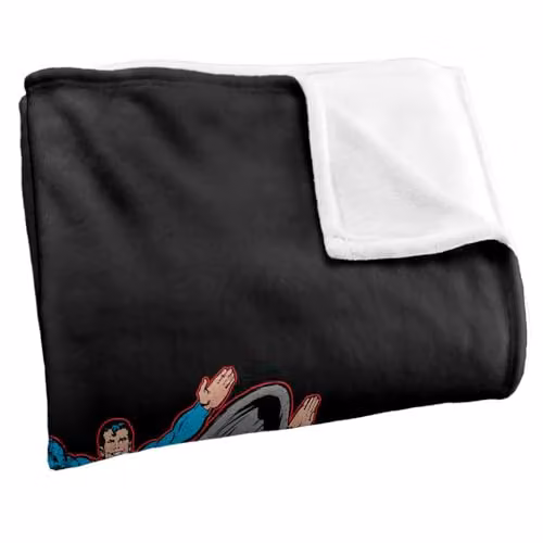 LOGOVISION Justice League DC Through The Ages Super Soft Silky Touch Fleece Throw Blanket, Multicolour, W: 91 cm, D: 147 cm – 2