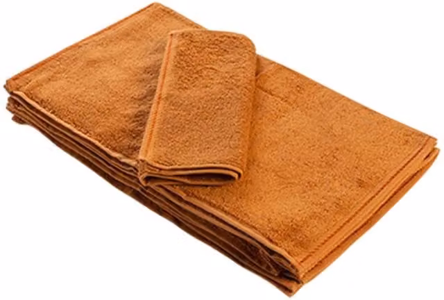ARTG Dark Brown Cotton Terrycloth Guest Towel with Border