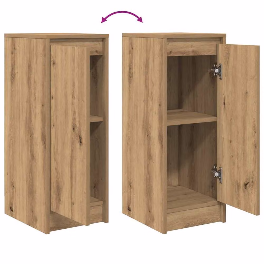 Berkfield Home Artisan Oak Sideboard in Brown, W/D/H: 29.5 x 34 x 76 cm – 3