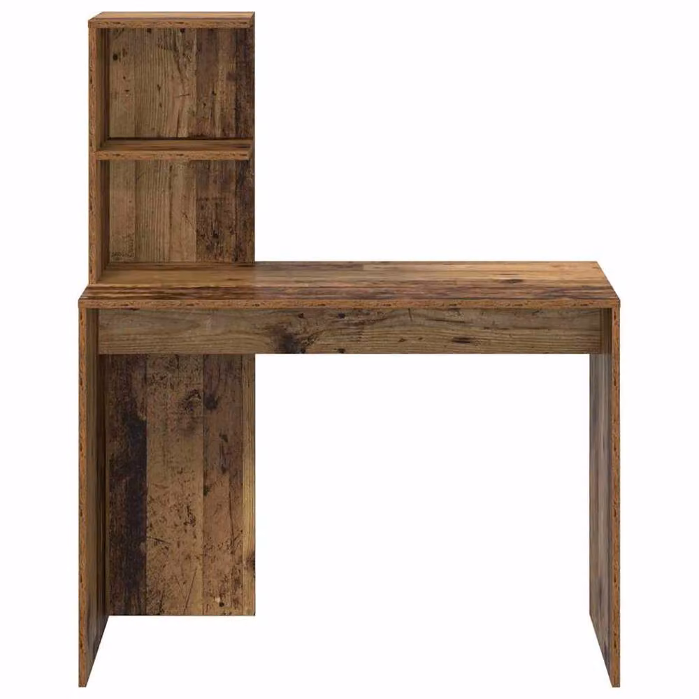 Berkfield Home Minimalist Old Wood Writing Desk in Brown, W: 100 cm, D: 74 cm, H: 74 cm – 4