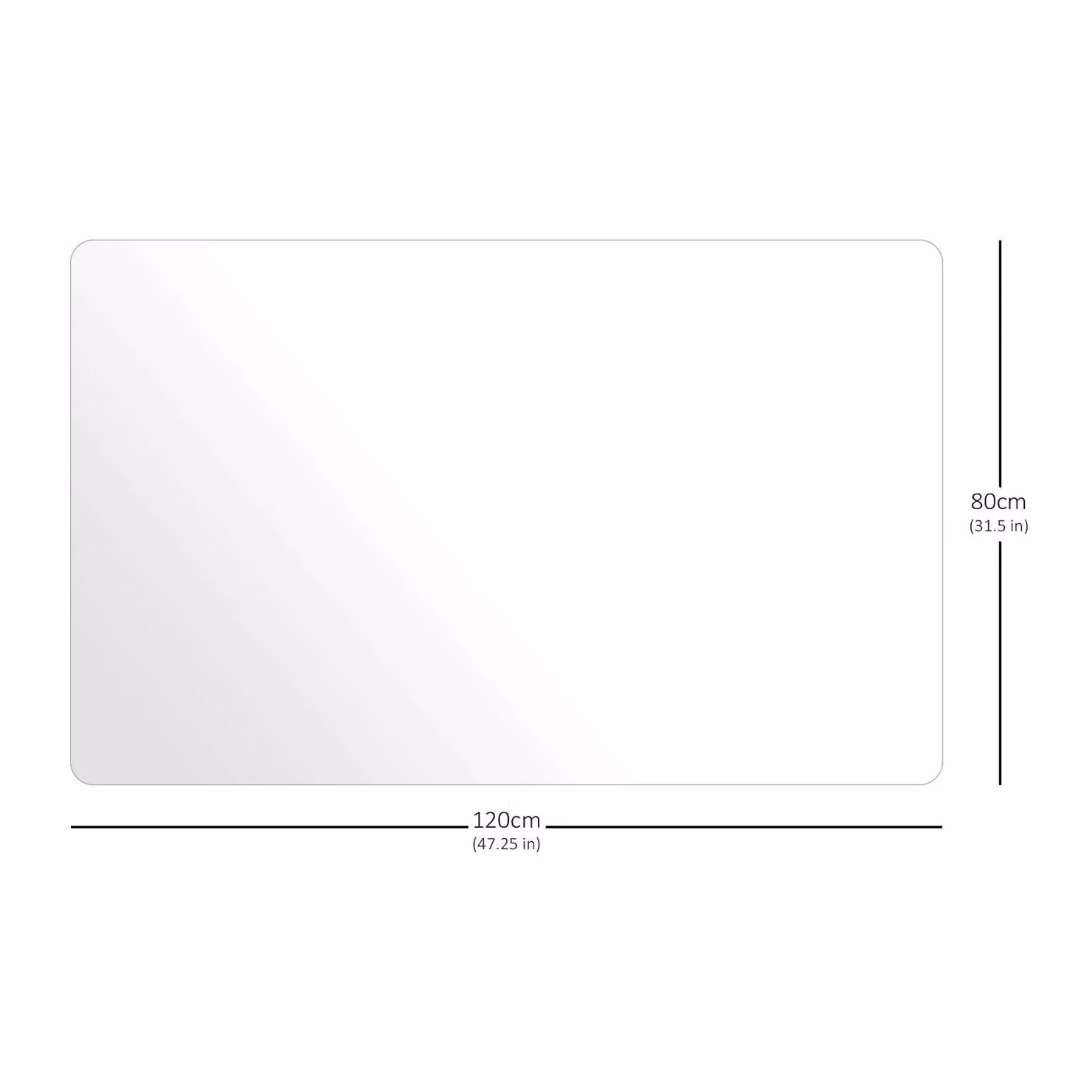 Nicoman Clear Waterproof Non-Slip Desk Pad Protector Mat, Transparent, W: 120 cm, D: 80 cm – 2