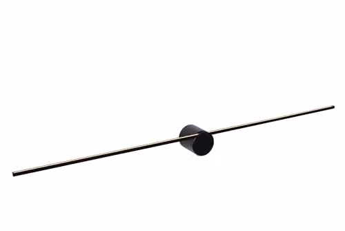 Lucide Mizar LED Bathroom Wall Light, Black Aluminium, IP44, Warm White